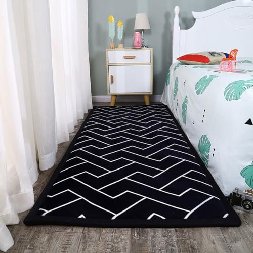 Single tree forest 2,5 cm Dicker Teppich Für Kinderzimmer, als Krabbeldecke fürs Kind, Yogamatte und Übungsauflage geeignet-Black Geometry-190 * 280cm von Single tree forest