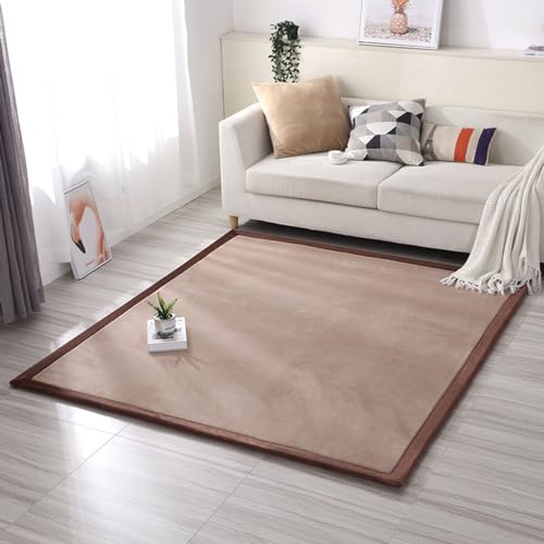 Single tree forest Teppich Für Kinderzimmer, als Krabbeldecke fürs Kind, Yogamatte und Übungsauflage geeignet-Light Brown-100 * 180cm von Single tree forest