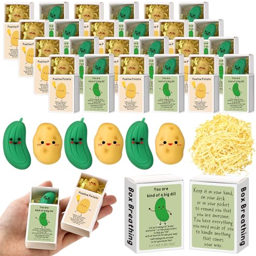 Sinload 30 Set Emotionale Unterstützung, Kartoffelgurken-Radiergummis, Schreibtisch, Haustiere, mit Bestätigungsbox, Bast, Schulanfang, Klasse, Willkommensgeschenke für Studenten, positive Sinload 30 Set Emotionale Unterstützung, Kartoffelgurken-Radiergummis, Schreibtisch, Haustiere, mit Bestätigungsbox, Bast, Schulanfang, Klasse, Willkommensgeschenke für Studenten, positive von Sinload
