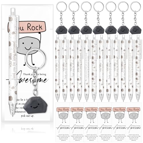 Sinload 30 Sets inspirierende Mitarbeiter-Wertschätzungsgeschenke Bulk You Rock Kugelschreiber Smile Stone Schlüsselanhänger mit Dankeschön-Motivations-Lesezeichen für Kollegen, Team, Lehrer Sinload 30 Sets inspirierende Mitarbeiter-Wertschätzungsgeschenke Bulk You Rock Kugelschreiber Smile Stone Schlüsselanhänger mit Dankeschön-Motivations-Lesezeichen für Kollegen, Team, Lehrer von Sinload