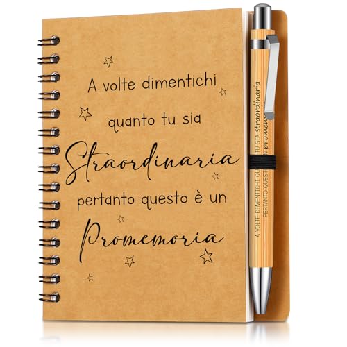 Sinmoe Dankeschön Geschenke für Kollegen Taschennotizbücher mit Stift Notizbücher mit Motivierenden Sätzen Gedanken für Arbeitskollegen Weihnachtsgeschenke Geburtstag Büro(Straordinaria) von Sinmoe