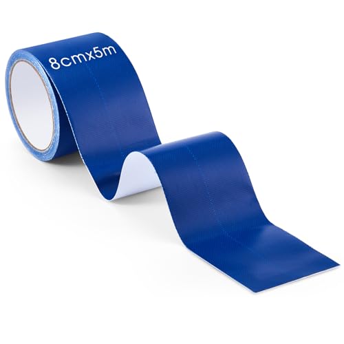 Sinmoe PVC Planenband mit Hoher Klebekraft Wasserdicht LKW Planen Reparaturset Zelt Flicken Reparatur Klebeband für LKW Gewebeplane Planen Flicken(Blau) von Sinmoe