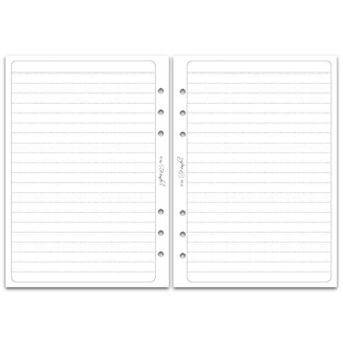 SinnWunder® 50 Blatt Din A5 (14,8 x 21 cm) Premium Notiz-Papier liniert - Für 6-Ringplaner von SinnWunder