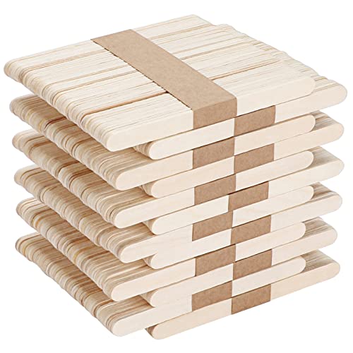 Holzspatel zum Basteln,600 Eisstiele Holz zum Backen Eisstäbe Holzeisstiele,Popsicle Stick,Eisstäbchen, Wachs Waxing Holzstäbchen Holzstiele für Eis Holzstab Stiele,Holzspachtel Bastelhölzer von Sinnsally