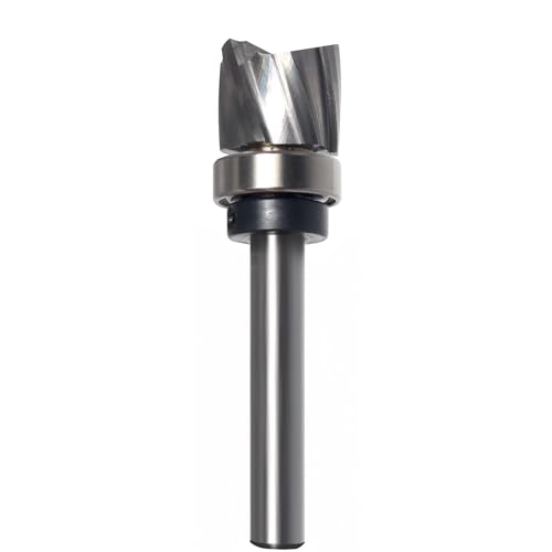 Sinoprotools Spiralfräser 8mm Schaft VHM Fräser, 3 Flöten Downcut Spiralnutfräser, 19mm Schnittdurchmesser，16mm Schnittlänge，Bündig-Profilfräser für Holz Kanten Bündig zu Fräsen oder um zu Kopieren von Sinoprotools
