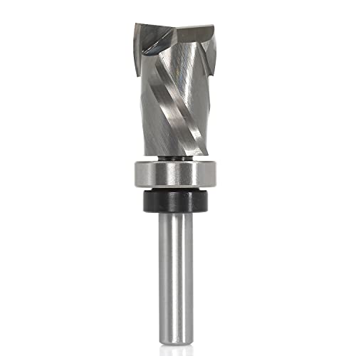 Sinoprotools Spiralfräser 8mm Schaft VHM Fräser,Kopierfräser mit 30mm Schnittlänge,Up-Down Cut Kompressions Bündigfräser mit Kugellager, für die Heimwerker-Holzbearbeitung(D=19,S=8) von Sinoprotools