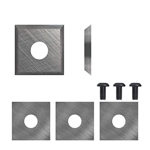 Sinoprotools Wendeplatten Wendemesser 3 Stück Ersatzklingen, quadratisch 12x12X2.2mm,geschärft auf 4 Seiten Austauschbare Hartmetall(HW) für Planfräser(als Ersatz) von Sinoprotools