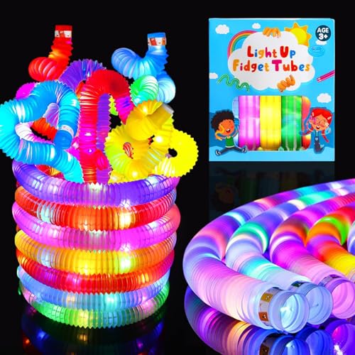 12 Stück Leuchtstäbe Pop Tubes, Led Pop Tubes, Knicklichter Kinder, Kindergeburtstag, Leuchtstäbe Neon Kinder Fidget Toys Leuchtstäbe Buntes Festival Zubehör Sensorik Spielzeug 12 Stück Leuchtstäbe Pop Tubes, Led Pop Tubes, Knicklichter Kinder, Kindergeburtstag, Leuchtstäbe Neon Kinder Fidget Toys Leuchtstäbe Buntes Festival Zubehör Sensorik Spielzeug von Sinwind