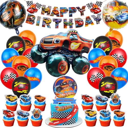 49 Stück Monster Truck Geburtstag Deko, Monster Truck Party Deko, Monstertruck Luftballons Cars Geburtstagsdeko, Monster Truck Tortendeko, Monster Truck Kindergeburtstag Deko 49 Stück Monster Truck Geburtstag Deko, Monster Truck Party Deko, Monstertruck Luftballons Cars Geburtstagsdeko, Monster Truck Tortendeko, Monster Truck Kindergeburtstag Deko von Sinwind