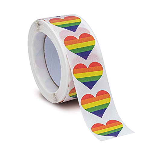 500 Regenbogenstreifen-Herzaufkleber für LGBTQ-Paraden und Veranstaltungen 500 Regenbogenstreifen-Herzaufkleber für LGBTQ-Paraden und Veranstaltungen von Sinwinkori