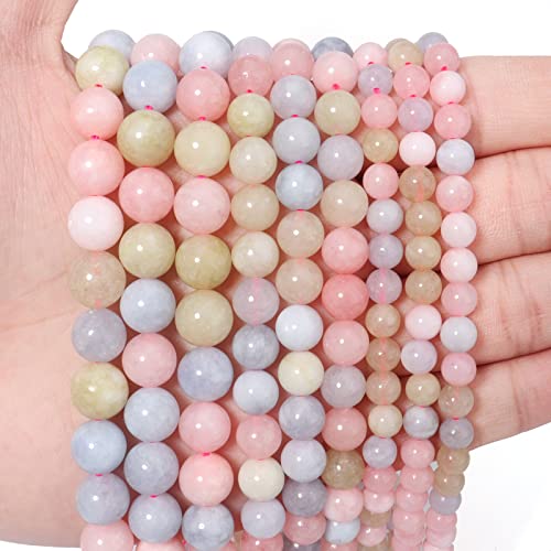 35 Stück 10 mm Morganit-Perlen für die Schmuckherstellung, natürliche Halbedelsteinperlen, rund, glatt, Edelstein-Abstandshalter, Charms für Halsketten, Armbänder 35 Stück 10 mm Morganit-Perlen für die Schmuckherstellung, natürliche Halbedelsteinperlen, rund, glatt, Edelstein-Abstandshalter, Charms für Halsketten, Armbänder von Siomia