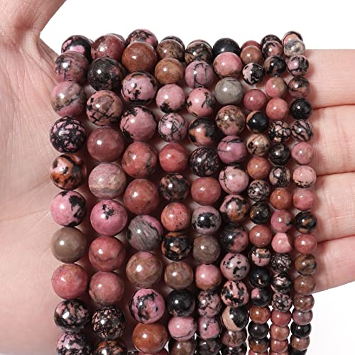 45 Stück Naturstein Perlen 8mm Rot Schwarz Rhodonit Perlen Energie Edelstein Perlen für Schmuckherstellung DIY Armband Halskette 45 Stück Naturstein Perlen 8mm Rot Schwarz Rhodonit Perlen Energie Edelstein Perlen für Schmuckherstellung DIY Armband Halskette von Siomia