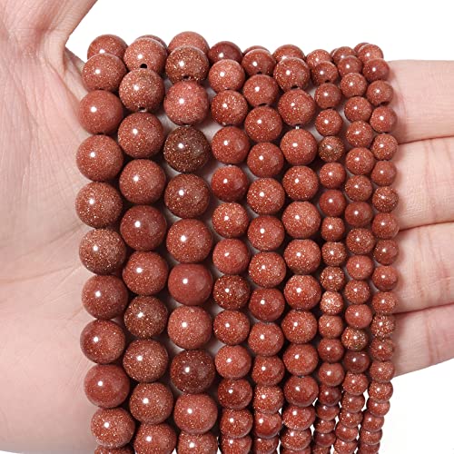 60pcs 6mm Naturstein Perlen Gold Sandstein Perlen Energie Kristall Heilung Power Edelstein für Schmuckherstellung, DIY Armband Halskette von Siomia
