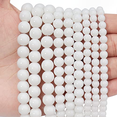 Siomia 35 Stück Jade Tridacne Tridacne Perlen Rund Glatt Runde Tridacne Perlen 10mm für Schmuckherstellung von Siomia
