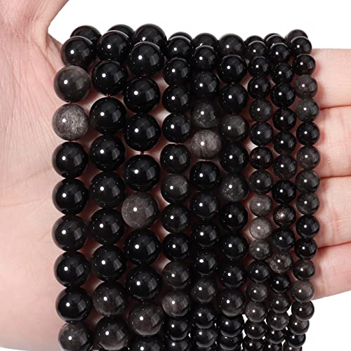 Siomia 35 Stück Natürliche Silber Obsidian Runde Perlen 10mm Runde Lose Stein Perlen für Schmuckherstellung DIY Armband Halskette Siomia 35 Stück Natürliche Silber Obsidian Runde Perlen 10mm Runde Lose Stein Perlen für Schmuckherstellung DIY Armband Halskette von Siomia