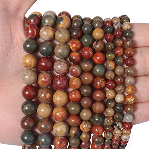 Siomia 60 Stück 6 mm Natursteinperlen Picasso Jaspis Glas Heilenergie Perlen für Schmuckherstellung DIY Armband Halskette Siomia 60 Stück 6 mm Natursteinperlen Picasso Jaspis Glas Heilenergie Perlen für Schmuckherstellung DIY Armband Halskette von Siomia
