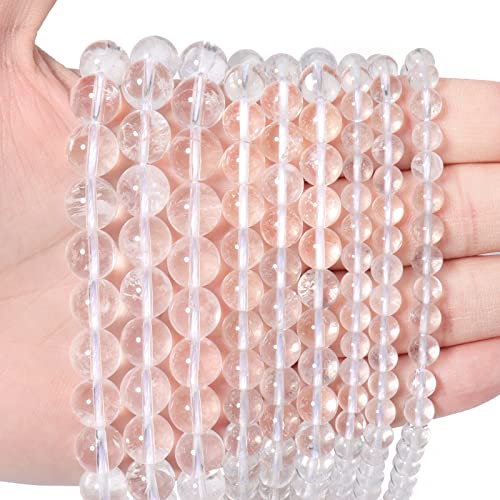 Siomia 60 Stück 6mm Natürliche Klare Quarzglasperlen, Lose Runde Perlen für Schmuckherstellung Armband Halskette Siomia 60 Stück 6mm Natürliche Klare Quarzglasperlen, Lose Runde Perlen für Schmuckherstellung Armband Halskette von Siomia