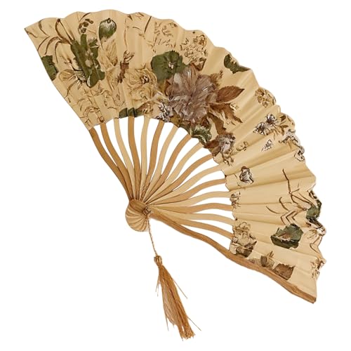 Sionhiuo Faltbarer Handfächer - Hochzeitsfest Aufführungs Fächer | Handlicher Fächer Für Sommerfrische Bei Reisen Hochzeiten Festivals Und Open-Air-Events von Sionhiuo