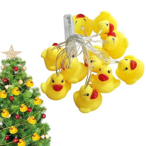 Sionhiuo LED-Lichterkette,Wasserdichte Märchen Lichterketten - Entzückende Enten-Design Deko Für Zaun Fenster Garten Balkon Terrasse Zelt Hochzeit Weihnachten von Sionhiuo