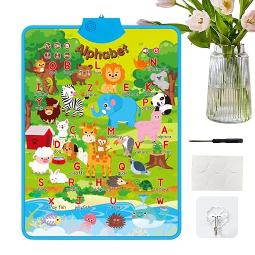 Sionhiuo Lernposter für Kleinkinder, elektronisches Musikalisches Alphabet, Zahlen-Wandtafel, sprechende Sprache, Poster für Weihnachten, Geburtstag, Mädchen 2–4 Sionhiuo Lernposter für Kleinkinder, elektronisches Musikalisches Alphabet, Zahlen-Wandtafel, sprechende Sprache, Poster für Weihnachten, Geburtstag, Mädchen 2–4 von Sionhiuo