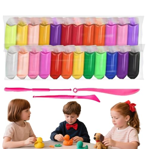 Sionhiuo Modelliermasse-Set Für Kinder - Mehrfarbige Modelliermasse Für Kinder,Nicht Klebendes Sicher Spielzeug Für Bastelaktivitäten Mädchen Erwachsene Schule Zuhause Sionhiuo Modelliermasse-Set Für Kinder - Mehrfarbige Modelliermasse Für Kinder,Nicht Klebendes Sicher Spielzeug Für Bastelaktivitäten Mädchen Erwachsene Schule Zuhause von Sionhiuo