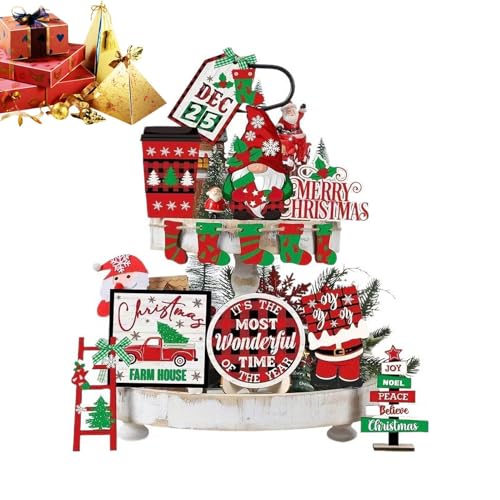 Sionhiuo Weihnachtliche Tier-Tablett- ,Weihnachts-Tier-Tablett- - Holzwichtel-Schild, Weihnachtstablett--Set, 14-teilig | Tischation, ative Tabletts, Schilder, Bauernhaus-Weihnachtsation, Sionhiuo Weihnachtliche Tier-Tablett- ,Weihnachts-Tier-Tablett- - Holzwichtel-Schild, Weihnachtstablett--Set, 14-teilig | Tischation, ative Tabletts, Schilder, Bauernhaus-Weihnachtsation, von Sionhiuo