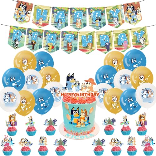 44 Stück Geburtstag Dekoration, Ballon Geburtstag Kinder, Geburtstag Luftballon, Party Deko, Geburtstag Deko Set, Geburtstag Ballons, Tortendekoration für Kinder von Siphus