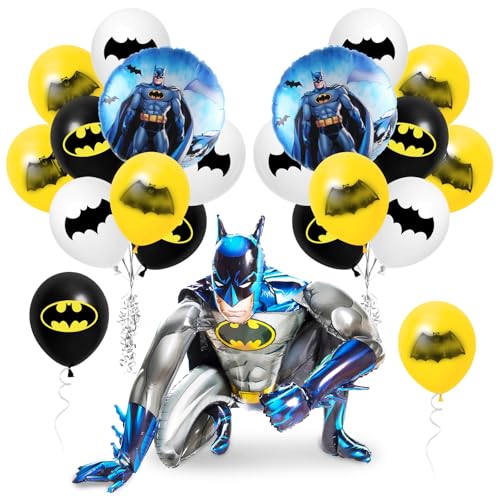 Bat Geburtstagsdeko, Bat Luftballons, Geburtstag Deko Kinder, Helden Figuren Folienballon, Gelb, Schwarz und Weiß Heliumballon als Kindergeburtstag Party Deko Bat Geburtstagsdeko, Bat Luftballons, Geburtstag Deko Kinder, Helden Figuren Folienballon, Gelb, Schwarz und Weiß Heliumballon als Kindergeburtstag Party Deko von Siphus