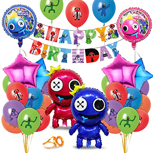 Siphus Folienballon Geburtstag Kinder, Geburtstag Luftballon, 24 Pièces Geburtstag Dekoration, Party Deko, Geburtstag Deko Set, Geburtstag Ballons von Siphus