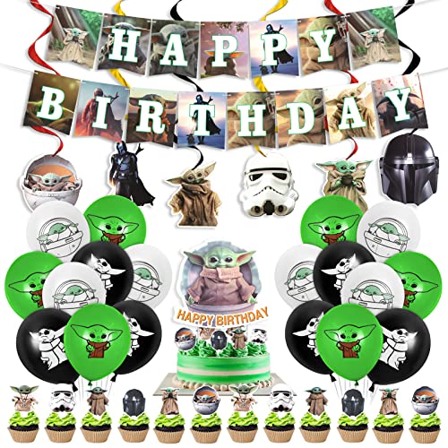 Geburtstagsdeko Jungen, Luftballons Geburtstag, Party Deko Geburtstag, Planet Wars Ballons, Happy Birthday Banner, Kuchen Dekoration, Hängende Wirbel für Kindergeburtstag Feier von Siphus
