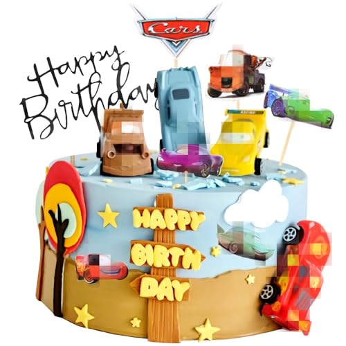 Siphus 17 Stücke Tortendeko Kinder, Cars Torte Topper, Kuchen Dekoration fur Mädchen Junge Siphus 17 Stücke Tortendeko Kinder, Cars Torte Topper, Kuchen Dekoration fur Mädchen Junge von Siphus