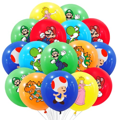 Siphus Luftballons Geburtstags Kinder, 24 Stück Latexballon Bedruckte, Kindergeburtstag Ballons Dekoration, Supplies Themed Party Jungen Mädchen von Siphus