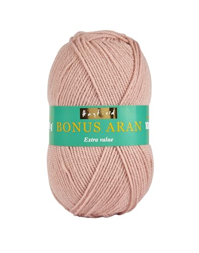 Hayfield Bonus Aran Garn, Oyster Pink (614), 100 g von Sirdar