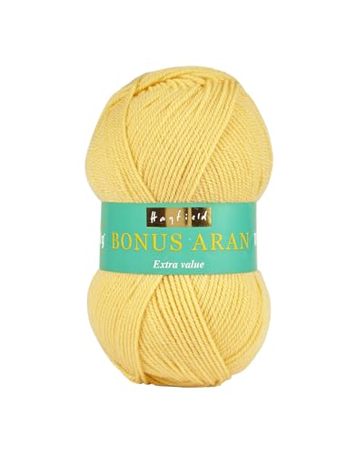 Hayfield Bonus Aran Garn, Zitrone (659), 100 g von Sirdar