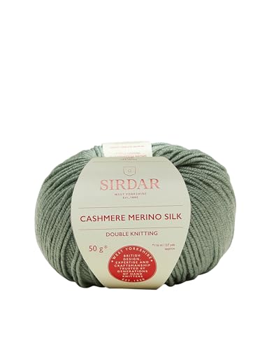 Sirdar F005-0421 Cashmere Merino Silk DK Doppelstrick, Meadow Green (421), 50 g, Seide Wolle Kaschmir, 116 Meter von Sirdar