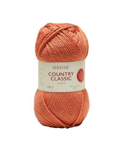 Sirdar F076-0656 Country Classic Worsted, Wolle, Ingwer (656), 100g von Sirdar