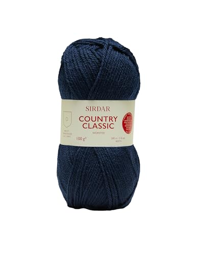 Sirdar F076-0670 Country Classic Worsted, Wolle, Petrel (670), 100g, 200 Meter von Sirdar