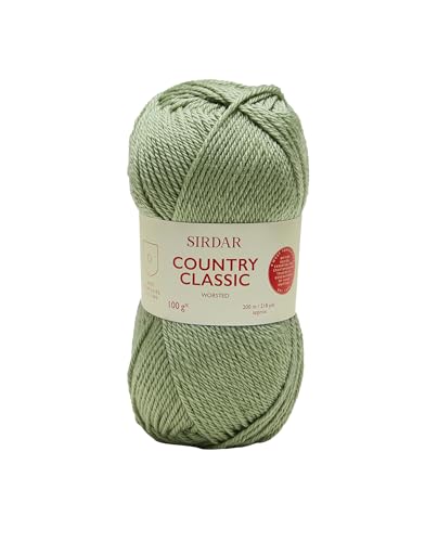 Sirdar F076-0673 Country Classic Worsted, Wolle, Moos (673), 100g, 100 Gramm von Sirdar