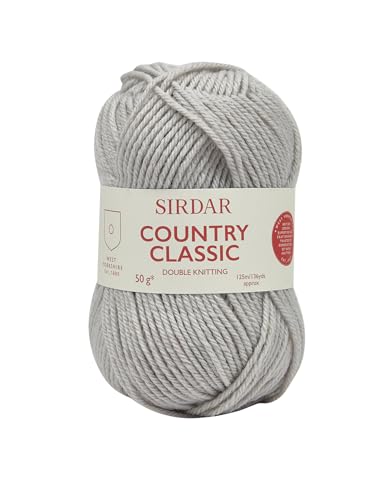 Sirdar F235-0862 Country Classic DK, Wolle 50% Acryl, Taubengrau (862), 50 g, 125 Meter von Sirdar