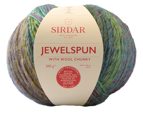 Sirdar Jewelspun mit Wolle, grob, Smaragdgrün (201), 200 g von Sirdar