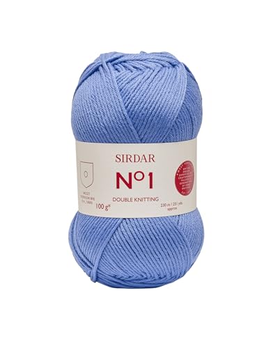 Sirdar No.1 DK Doppelstrick, Bluebird (208), 100 g, Garn, 18 x 8.5 x 7 cm, 230 Sirdar No.1 DK Doppelstrick, Bluebird (208), 100 g, Garn, 18 x 8.5 x 7 cm, 230 von Sirdar