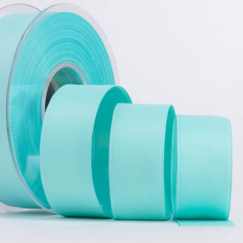 Sirene - Doppelsatin matt 40 mm - Dekoratives Band mit weicher Haptik - für Gastgeschenke und Geschenkverpackungen - Made in Italy - Rollen 20 Meter (helles Wasser) von Sirene