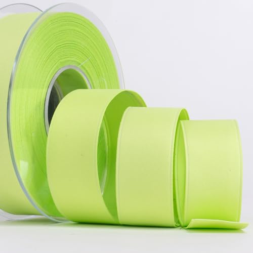 Sirene srl - Doppelsatin, matt, 15 mm, dekoratives Band, weich, für Gastgeschenke und Geschenkverpackungen, hergestellt in Italien, Spule 20 Meter (Limettengrün) von Sirene