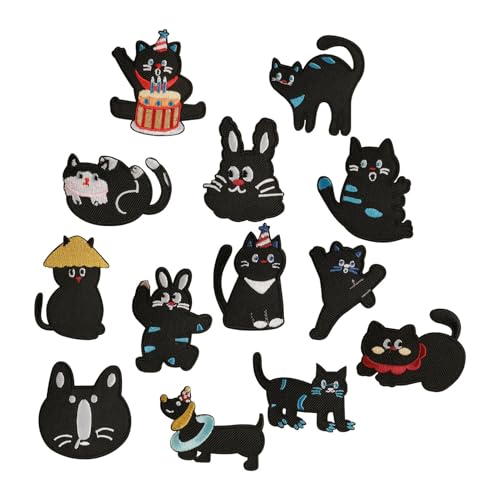 Aufnäher mit Katzenmotiv, bestickt, niedliche bestickte Applikation, für Teenager, für Jacken, Schuhe, Jeans, Hemden Aufnäher mit Katzenmotiv, bestickt, niedliche bestickte Applikation, für Teenager, für Jacken, Schuhe, Jeans, Hemden von Sirseon