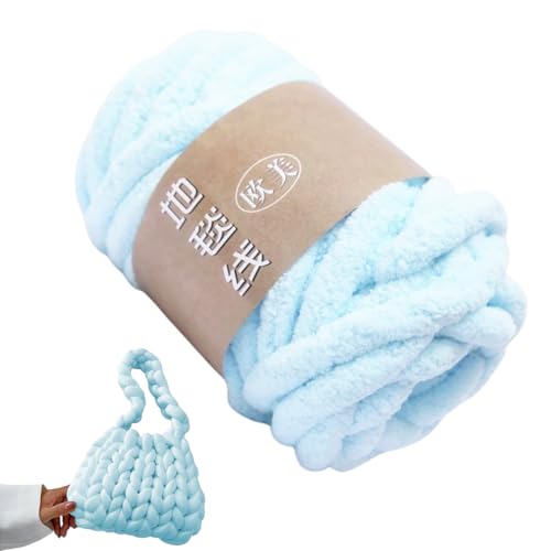 Deckengarn zum Häkeln, Häkelgarn Kit, Super Chunky Chenille Soft Garn, Chenille Häkeldecke Garn, Wollknäuel zum Basteln, Weiches Garn zum Häkeln, Fuzzy Polyestergarn für Hüte, Schuhe von Sirseon