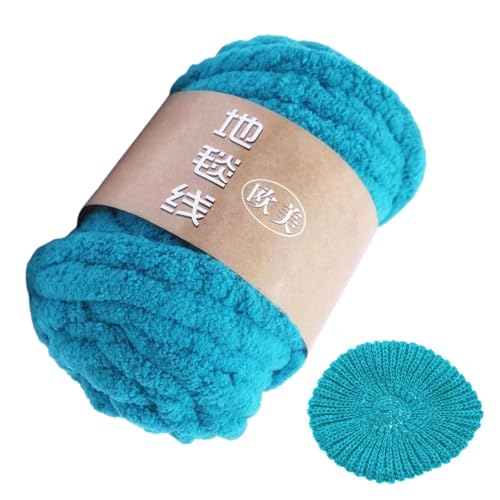 Deckengarn zum Häkeln, Häkelgarn Kit, Super Chunky Chenille Soft Garn, Chenille Häkeldecke Garn, Wollknäuel zum Basteln, Weiches Garn zum Häkeln, Fuzzy Polyestergarn für Hüte, Schuhe von Sirseon