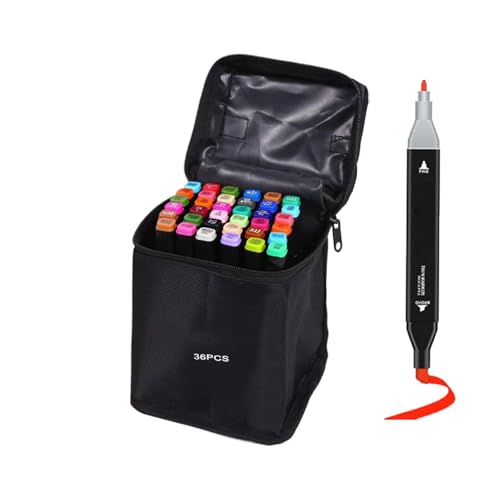 Doppelseitiges Marker-Set – Malen, Skizzieren, Permanent-Kunst-Set, kreativer Zeichenstift, feine und Pinselspitze mit Tragetasche zum Ausmalen, Tagebuch Doppelseitiges Marker-Set – Malen, Skizzieren, Permanent-Kunst-Set, kreativer Zeichenstift, feine und Pinselspitze mit Tragetasche zum Ausmalen, Tagebuch von Sirseon
