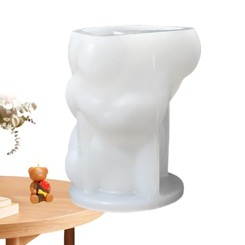 Kerzenformen in Tierform, dreidimensionale Silikonwachsformen, Tier-Design, wiederverwendbare Gipsformen, Epoxidharz-Formen für Heimdekoration von Sirseon
