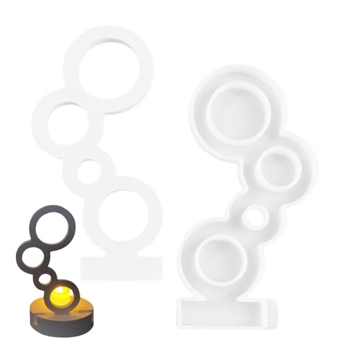 Kerzenhalter-Silikonform – stapelbare Seifenblasen-Gießform, Gipsform, Harzgussform für Heimdekoration von Sirseon
