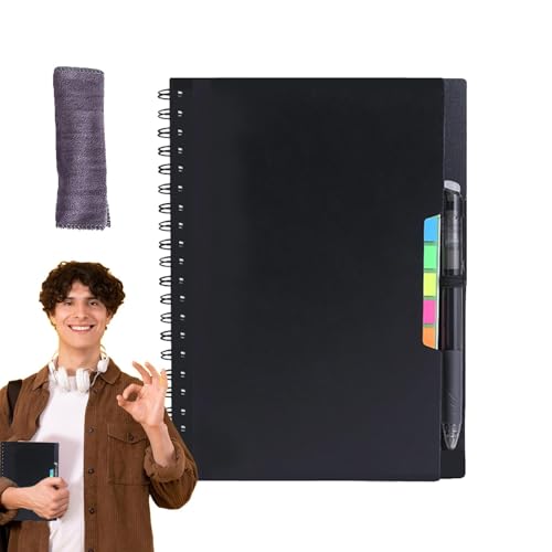 Löschbares Notizbuch mit Stift, umweltfreundlich, wasserdicht, intelligenter wiederverwendbarer Planer und Notizblock, wasserdichtes Mineralsteinpapier, löschbares Notizbuch Löschbares Notizbuch mit Stift, umweltfreundlich, wasserdicht, intelligenter wiederverwendbarer Planer und Notizblock, wasserdichtes Mineralsteinpapier, löschbares Notizbuch von Sirseon